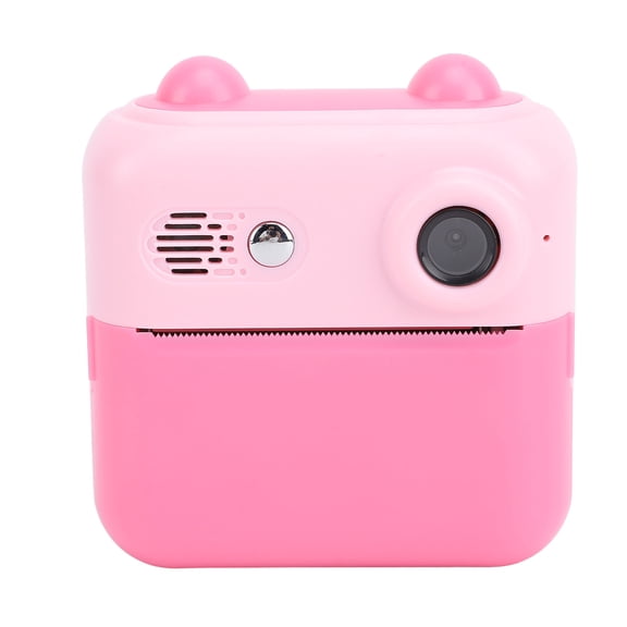 NFTIGB Kids Instant Camera 48MP 1080P 2.4 Inch IPS Screen Zero Ink Thermal Print Digital Camera for Children Girls Toy Roseate Pink (4.33 inches / 11 cm) Fun Educational Gift Bundle