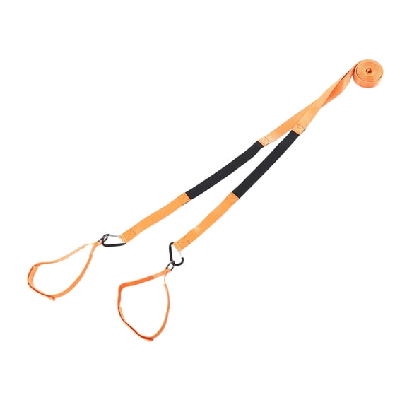 NFTIGB Kids Ski Training Harness Orange Nylon Traction Belt with D Hook and Leg Hooks, 82.7 inches / 210 cm