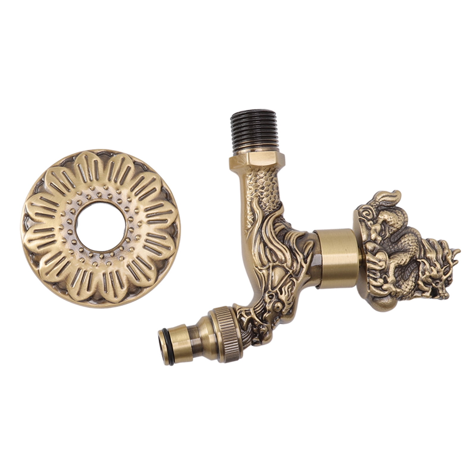 NFTIGB Kylin and Dragon Bronze Faucet G1/2 Female Thread Copper Tap for Bathroom Sink Basin Home Decoration 6.7 x 4.3 x 1.6 inches / 17.0 x 11.0 x 4.0 cm