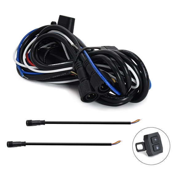 NFTIGB LED Light Wiring Harness Kit, Spot Lights Wiring On Off Switch Motorcycle High Low Beam Wiring Kit