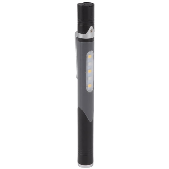 NFTIGB LED Pen Flashlight USB Rechargeable Medical Penlight 3 Light Sources White Warm Red Clip Design Portable for Hospital Repair Camping Everyday Use Black Color Built-in Battery