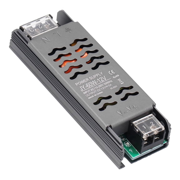 NFTIGB LED Power Supply Driver DC 12V 60W Constant Voltage Transformer for Strip Light Engineering Project AC 110-260V Input