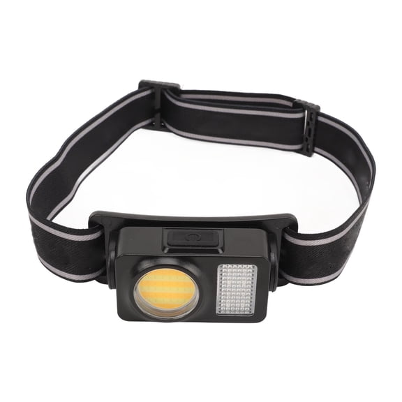 NFTIGB LED Rechargeable Headlamp Adjustable Multifunctional Bright USB Headlight Forehead Flashlight for Fishing Running Camping Hiking Night Work Water Resistant Black (10 inches / 25.4 cm Band)