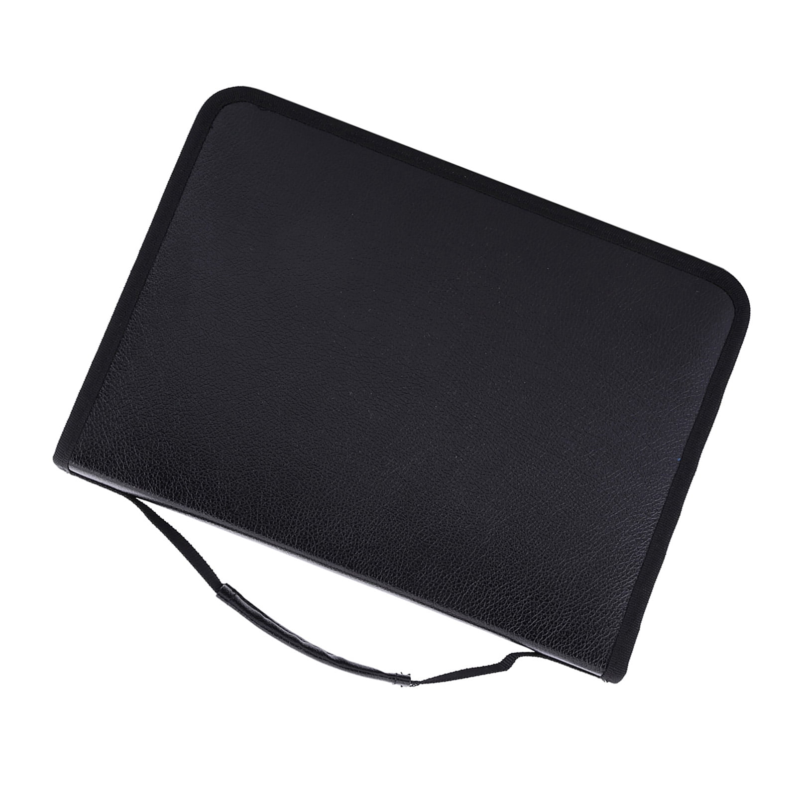 NFTIGB Large Capacity PU Leather Fabric Pencil Case 150 Slots Zipper Pen Bag Organizer for Students Artists, Black