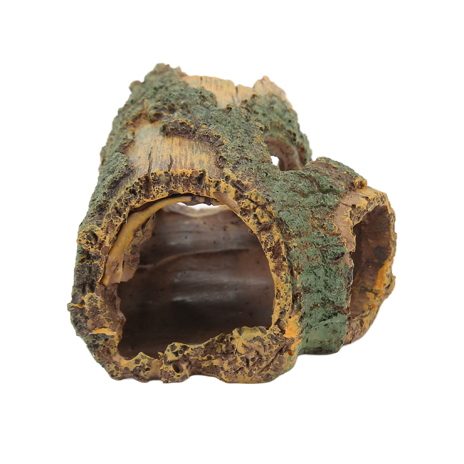 NFTIGB Large Resin Wood Trunk Aquarium Ornament - Artificial Tree Hole Fish Tank Decoration for Aquascaping, Submersible Hideout Cave Decor (8.66 inches / 22 cm)
