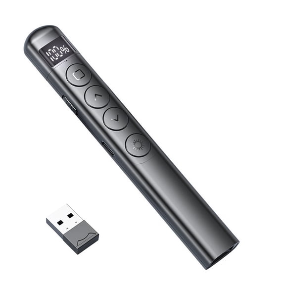 NFTIGB Laser Presentation Pointer 2.4G Wireless Remote Control Pen for PowerPoint MAC Windows Linux - Black 5.22 inches / 13.2 cm