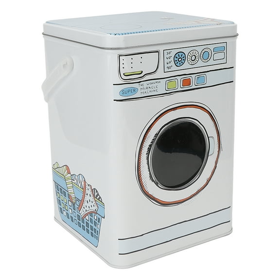 NFTIGB Laundry Powder Metal Box Large Capacity Metal Laundry Detergent Canister Container for Storing Washing Tablets, Blue (5.98 x 5.98 x 8.78 in / 15.2 x 15.2 x 22.3 cm)