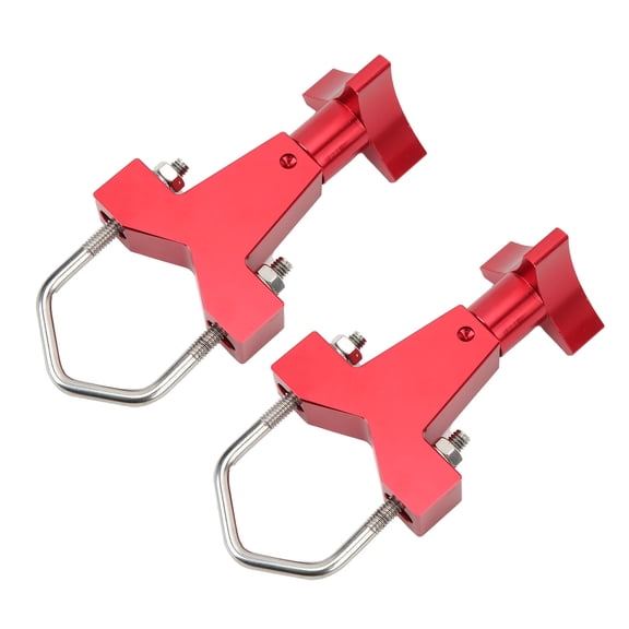 NFTIGB Lift Jack Mount 6061 Billet Aluminum Red Anodized Replacement for Polaris Rzr Offroad Jeep Round Square Tubing 1 to 2.5 Inches Heavy Duty UTV Accessories Support Bracket System
