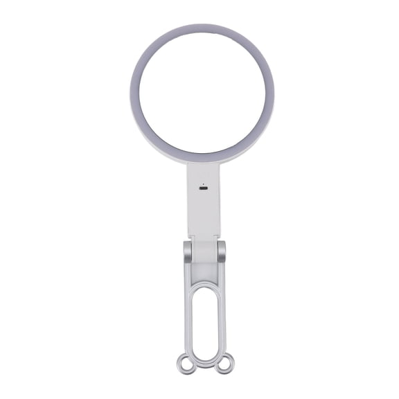 NFTIGB Lighted Makeup Mirror, Double Sided 1X/5X Magnifying, Rechargeable 6.3 inches / 16 cm Handheld & Desk Mirror, White