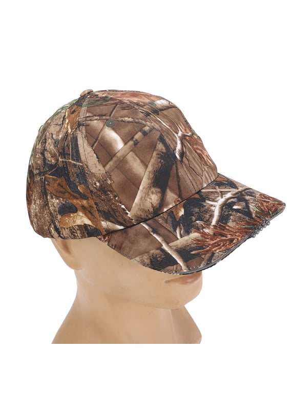 Lightweight LED Cotton Adjustable Baseball Cap Headlight Hat Camouflage for Outdoor Hunting Fishing Camping with Built-in Batteries Unisex Sport Design
