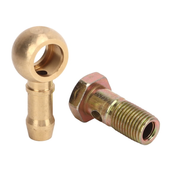 NFTIGB M12 x 1.5mm Banjo Bolt Fitting Kit to 3/8 inch Barb Aluminum Alloy Brake Adapter for Car Engine