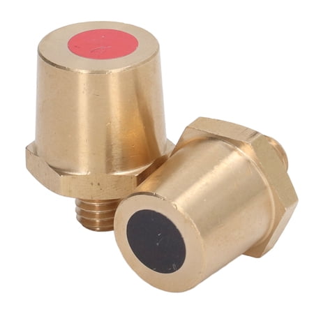 NFTIGB M8 Male Thread Brass Battery Terminal Charging Post Connector Positive Negative Car Battery Post Adapter Replacement Pair (10 inches / 25.4 cm)