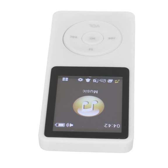 NFTIGB MP4 Player Portable Support Small Memory Card Ultra Thin 1.8 Inch LCD Media Music Player with Accessories for Students White