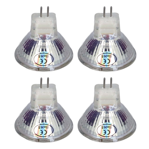 NFTIGB MR11 LED Bulb 5W 500lm Landscape Spotlight Bulb Replacement with 15 Beads Double Pin Base DC12V for Track Decorative Lighting, Warm White, 4 Pack (1.4x1.4 in / 35x35mm)