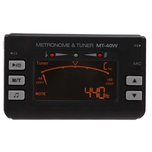 NFTIGB MT-40W Metronome Tuner with Pickup Clip and LCD Display, Digital Professional Tone Generator for Guitar, Violin, Saxophone, Flute, and Clarinet Wind Instruments, Double Battery Operated