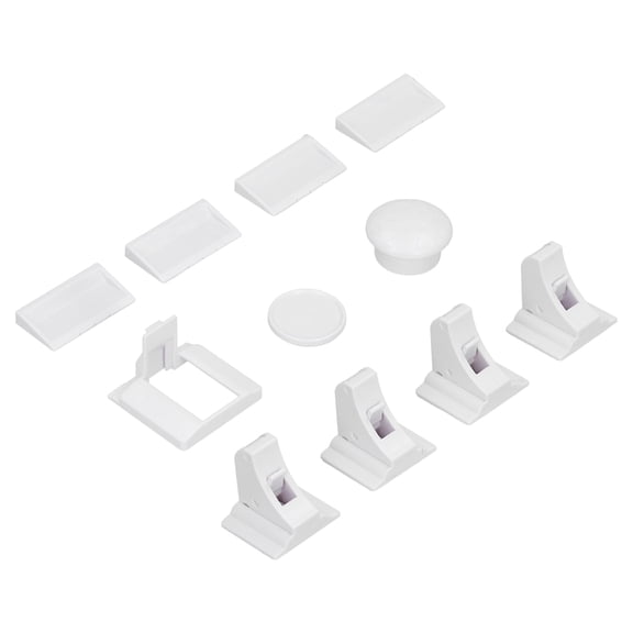 NFTIGB Magnetic Concealed Drawer Lock 4-Pack, Multifunctional Child Safety Lock for Home Door Cabinet, Invisible Baby Proofing Easy Installation Kit with Key
