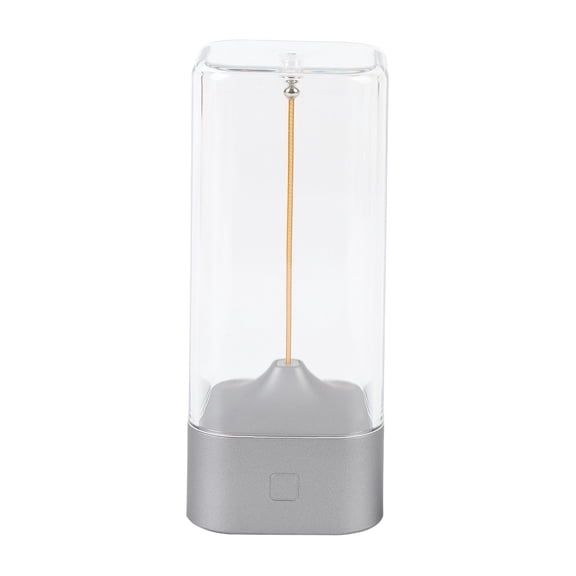NFTIGB Magnetic Filament Light Minimalist Modern LED Desk Lamp Touch Control Dimmable Rechargeable Nightstand Lamp Flexible Cordless Bedside Table Lamp for Bedroom Office Silver
