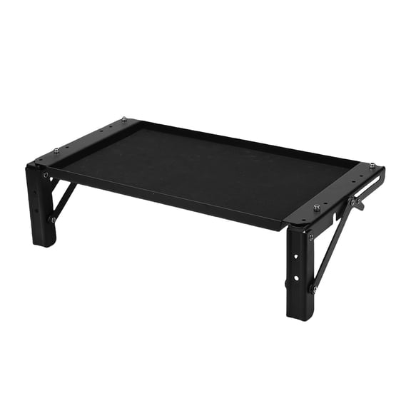 NFTIGB Magnetic Table Replacement for Packout Toolbox Anti Scratch Rubber Coated Side Tool Tray with Mounting Plate Bracket Kit Black 16 inches / 40.6 cm
