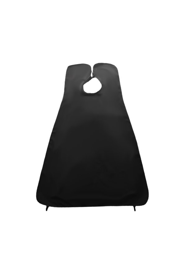 Man Beard Apron Mens Grooming Cape with Suction Cup Beard Bib Cloth for Shave, 51.18 inches / 130 cm, Black