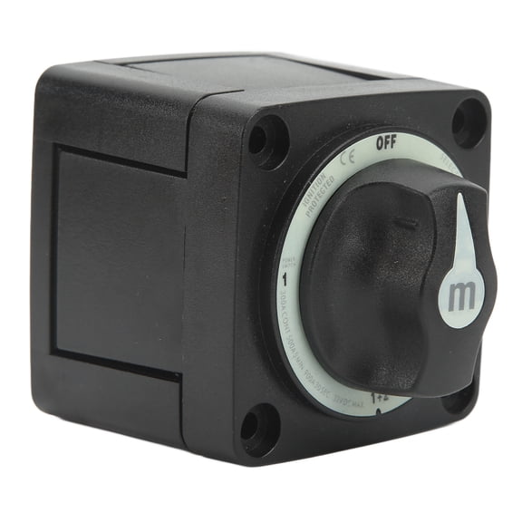 NFTIGB Marine Battery Selector Switch 300A 32V DC 4 Position OFF-1-2-1+2 Power Cut Off Isolator for Boat RV Campervan