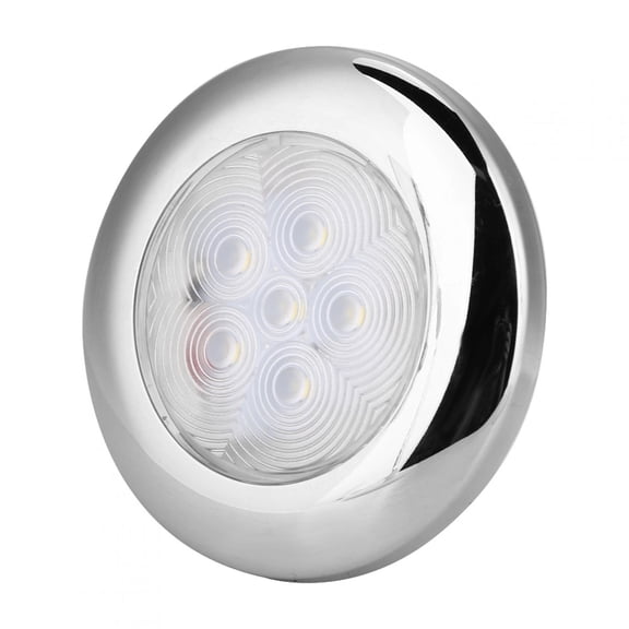 NFTIGB Marine Boat Yacht 6 LED Dome Light Lamp 12V DC Stainless Steel White Interior Ceiling Lighting for Console T-Roof Pontoon Ships Deck Boats Corrosion Resistant High Brightness