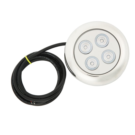 NFTIGB Marine Underwater Boat Light 60 Degree Angle IP68 Waterproof Seawater Interior Dome Lighting Swimming Pool Lamp White 6.6W 12V-24V DC Yacht Tail Lights