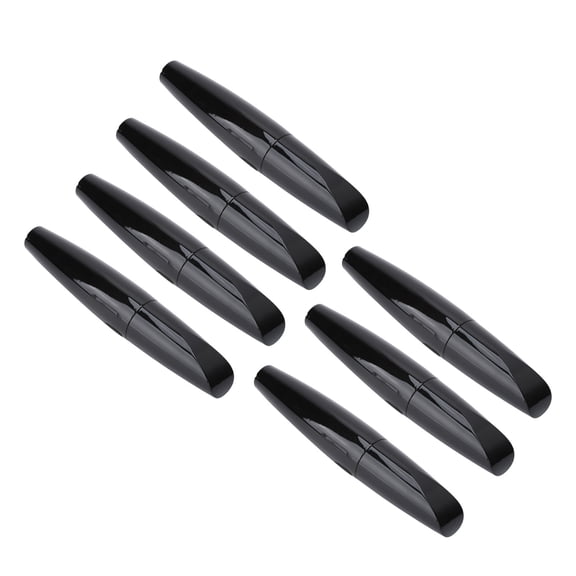 NFTIGB Mascara Tube 7 Pcs 15ml (0.5 oz) Sealed Glossy Black Thin Soft Brush Head DIY Empty Tube with Rubber Stopper 7.09 inches / 18.0 cm