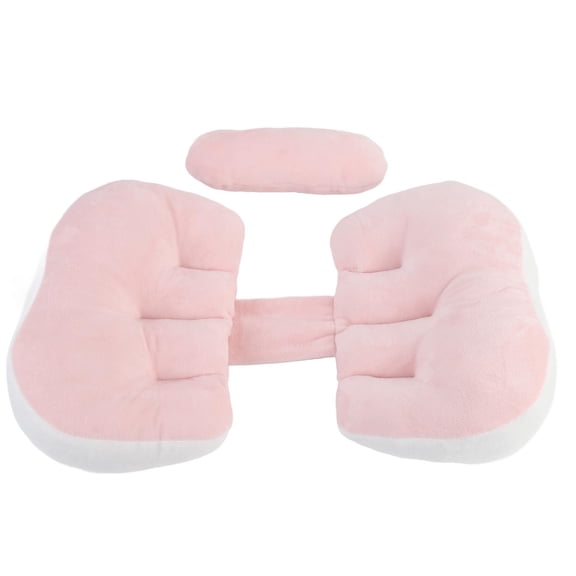 NFTIGB Maternity Pillow U-Shaped Side Sleeping Support Wedge for Pregnancy, Waist & Belly Back Support, Ergonomic Multifunctional Cushion, Pink (15.7 x 9.8 inches / 40 x 25 cm)