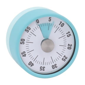NFTIGB Mechanical Kitchen Timer High Accuracy Stainless Steel Countdown Chef Cooking Timer for Home Study Blue with Magnetic Backing, 2.36 inches / 6 cm