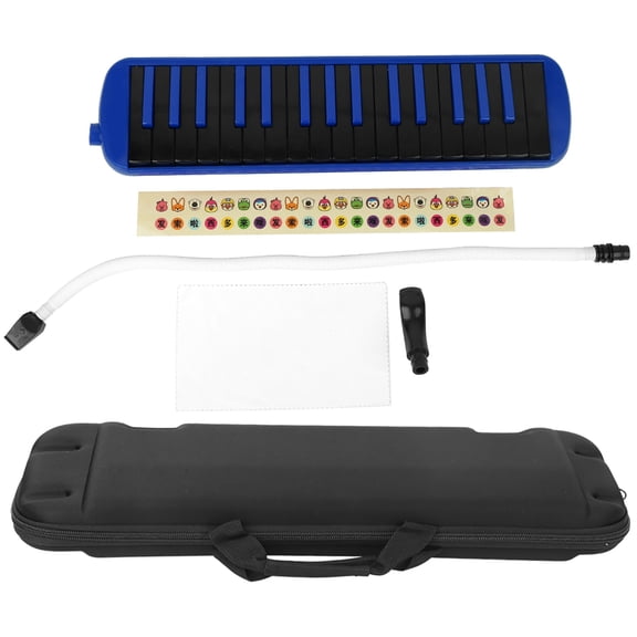NFTIGB Melodica 32 Key Wind Musical Instrument Suitable for Beginner Practice Bag F32s (Blue) 18.11 inches / 46 cm