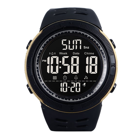 NFTIGB Men Digital Sports Watch 50M Water Resistant LED Multifunctional Smartwatch Stopwatch Countdown Auto Date Alarm Electronic Wristwatch 1.97 inches / 50mm Dial