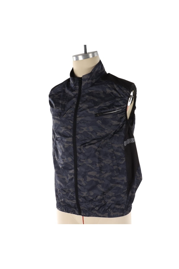 Men's Cooling Fan Vest Air Conditioned Clothes for Working Fishing Hiking, Blue Camouflage, Size XXL (15.75 inches / 40.00 cm)[cite: 1]