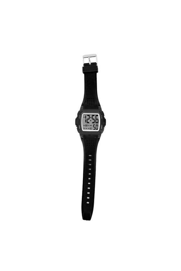 Men's Retro Digital Sport Watch Waterproof Chronograph with LED Backlight and Alarm, 10.2 inches / 26 cm, Black