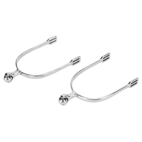NFTIGB Men's Stainless Steel English Horse Riding Spurs with Roller Ball for Equestrian Boots, 5.91 inches