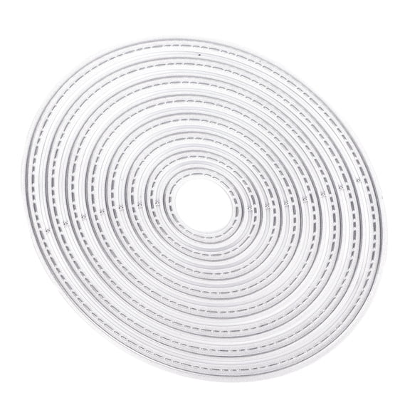 NFTIGB Metal Cutting Die Oval Etched Dies Decorative Emboss Stencil for DIY Crafts Album Paper Card Wedding