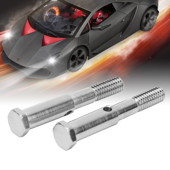 NFTIGB Metal Front Wheel Axle Accessory Fit for ECX Series 2WD RC Hobby Model 1/10 Car Silver, 2 Pieces (3.15 inches / 8 cm)