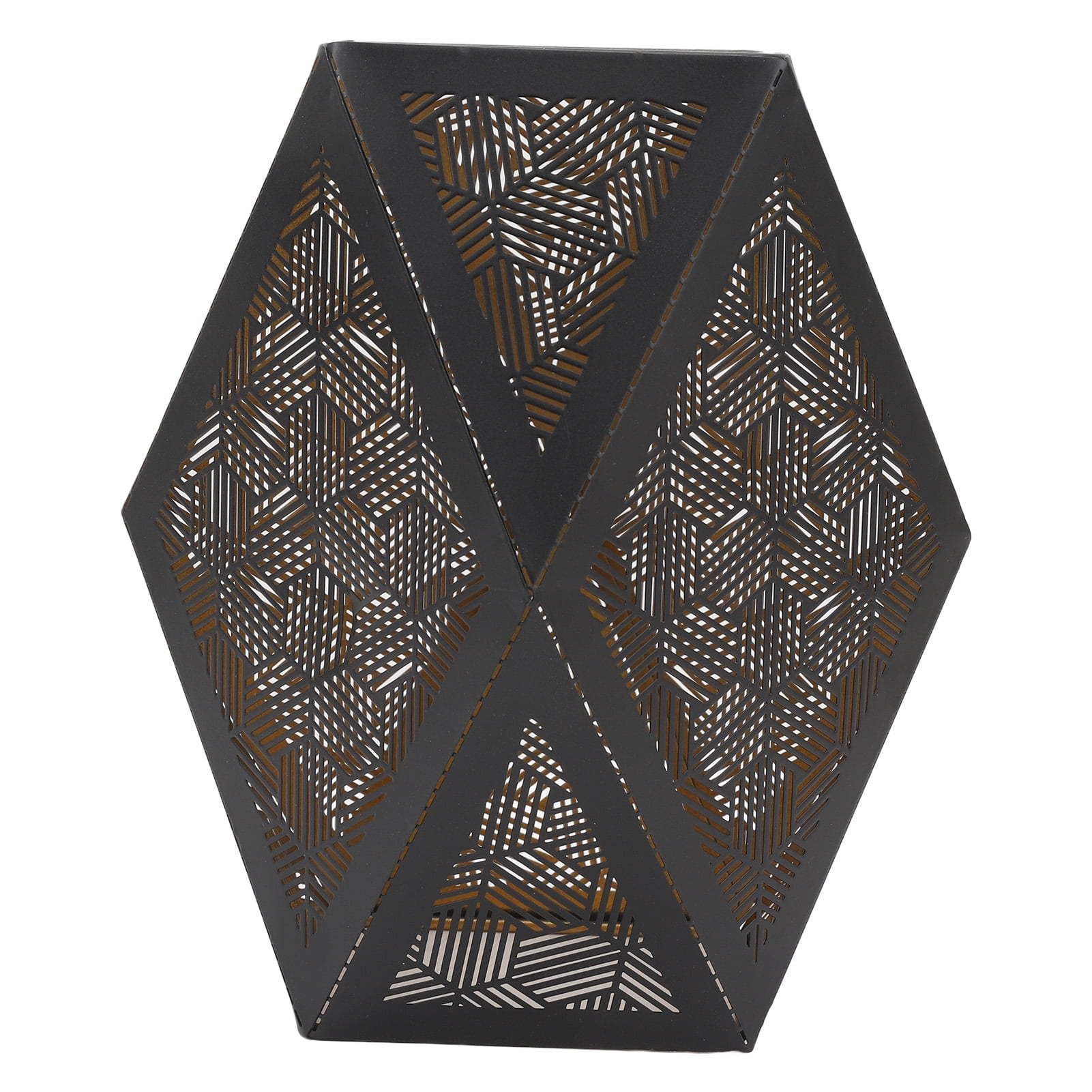 NFTIGB Metal Lampshade E27 E26 Polygonal Modern Hollow Lamp Shade for Table Lamp Pendant Floor Light Fixture Wrought Iron Replacement Cover Decorative Room Lighting Accessory