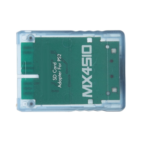 NFTIGB Micro Storage Card Adapter MX4SIO SIO2SD Stable Replacement Reader for PS2, Clear Blue, 4.72 inches / 12 cm
