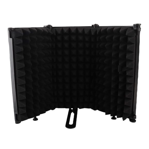 NFTIGB Microphone Isolation Shield Foldable Studio Recording Mic Wind Screen Board Sound Absorbing Cover with High-Density Acoustic EVA Foam for Vocal Broadcasting Equipment (11.42 inches / 29 cm)