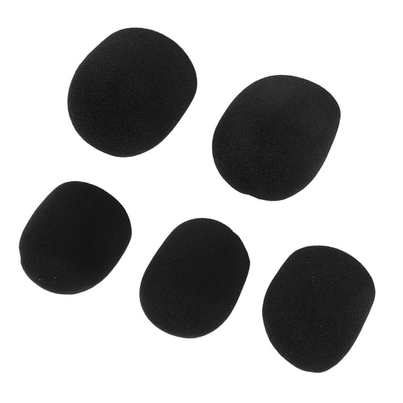 NFTIGB Microphone Windscreen Prevent Spraying Soft Odorless Sponge Mic Cover For Handheld Microphone Shield 5Pcs Set Black Washable And Reusable Foam Filter Accessory 2.83 inches / 72 mm