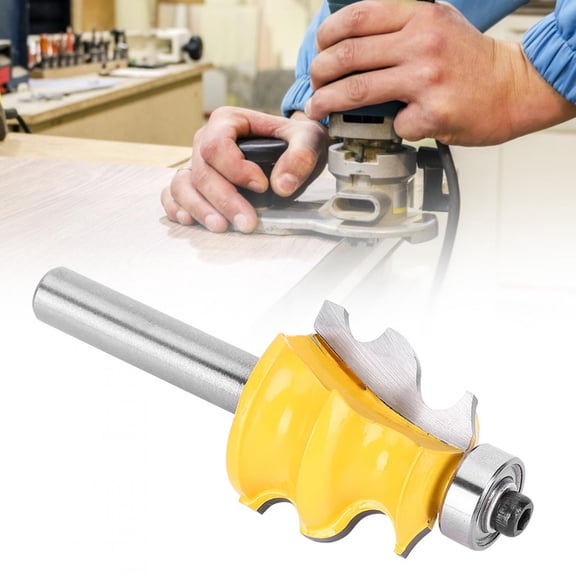 NFTIGB Milling Cutter Router Bit Woodworking Tool Hardware Accessory Round Handle Steel 8mm / 0.31 inches Drumline Router Bit