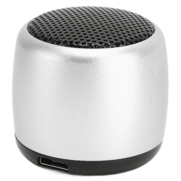 NFTIGB Mini Bluetooth Speaker Heavy Subwoofer USB Rechargeable Metal Portable Wireless Speaker for Phone Tablet PC Silver[cite: 1]
