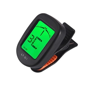 NFTIGB Mini Clip-On Digital Electronic Tuner 360 Degree Rotatable with Dual Backlight LCD Screen for Guitar Bass Ukulele Violin