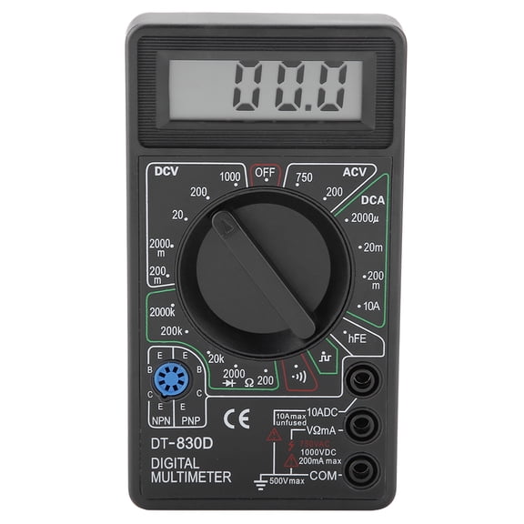 NFTIGB Mini LCD Digital Multimeter Voltmeter Ammeter Ohmmeter DT830D Testing Instrument (5.12 inches / 13 cm)