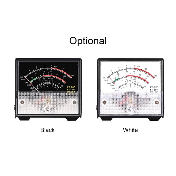 NFTIGB Mini SWR Power Meter External Pointer Wattmeter Receive Display Meter Compatible with YAESU FT-857 FT-897 Two Way Radio Shortwave Black Model (4.72 in / 12 cm Length)