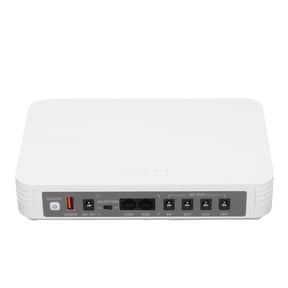 NFTIGB Mini UPS 8000mAh Battery Backup Power Supply with Voice Prompt, 5V/9V/12V POE 15V/24V Output, Surge Protection, Desktop Router Backup (Black, US Plug)