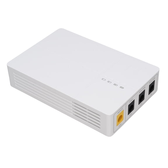 NFTIGB Mini UPS Backup Battery 6000mAh Uninterruptible Power Supply 27W 12V 9V DC Output Surge Protection for Router Modem Camera, Compact Desktop Standby