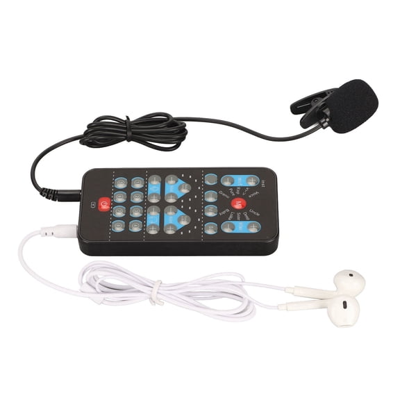 NFTIGB Mini Voice Changer Handheld Portable Sound Disguiser with 8 Audio Effects & Built-in Rechargeable Battery Sound Board Card Microphone for Phone Tablet PS5 Xbox PC Laptop (10 inches / 25.4 cm)