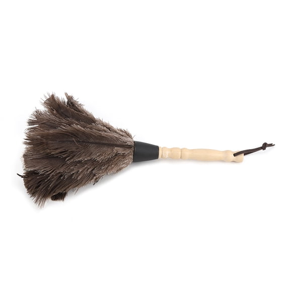 NFTIGB Mini Washable Reusable Ostrich Feather Duster for Books Keyboard Office Home, Premium Cleaning Tool, Brown Color, 13.4 inches / 34 cm Length[cite: 1]