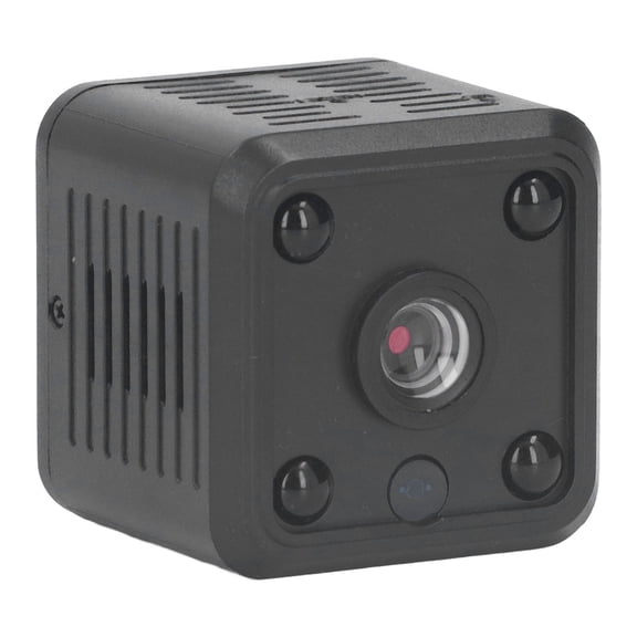 NFTIGB Mini Wireless Camera Small Indoor Surveillance with Night Vision, 360 Degree Monitoring Loop Recording, 300mAh Built-in Battery Home Security, Black (4.33 inches / 11 cm)